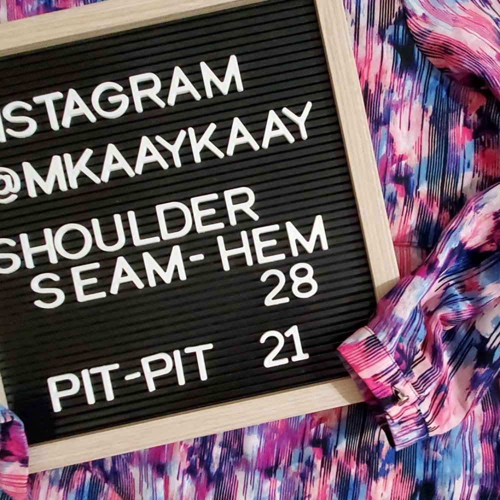 Ny Collection Abstract Print Layered Front Detail… - image 5